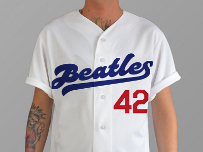 Beatles Baseball Jersey baseball beatles cisneros custom jersey lettering script