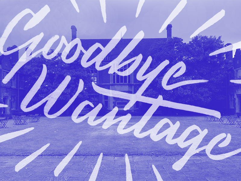 Goodbye Wantage lettering script brush pen reading uk hall matd