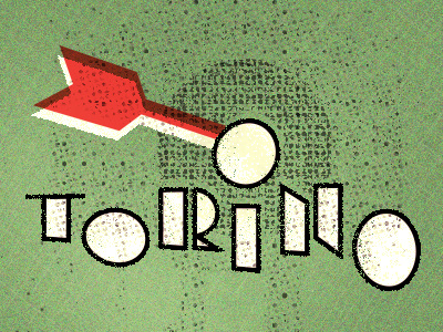 Torino! art deco italian lettering type typography vintage