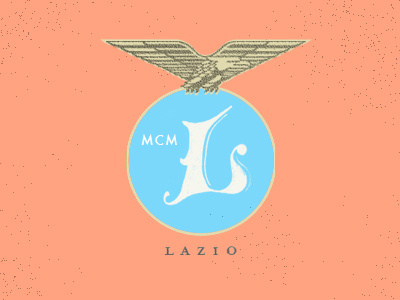Lazio deco emblem italian l lazio logo type typography vintage