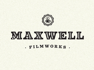 Maxwell Filmworks emblem film font lettering logo type typography