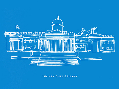 The National Gallery continuous drawing illustration line london