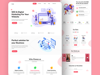 Digital Marketing and SEO design digitalmarketing illustration seomarketing ui ux web