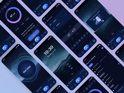 Sleep Tracker - Mobile App android app application branding design graphic design ios mobile app sleep sleep tracker tracker ui ui design ux ux design