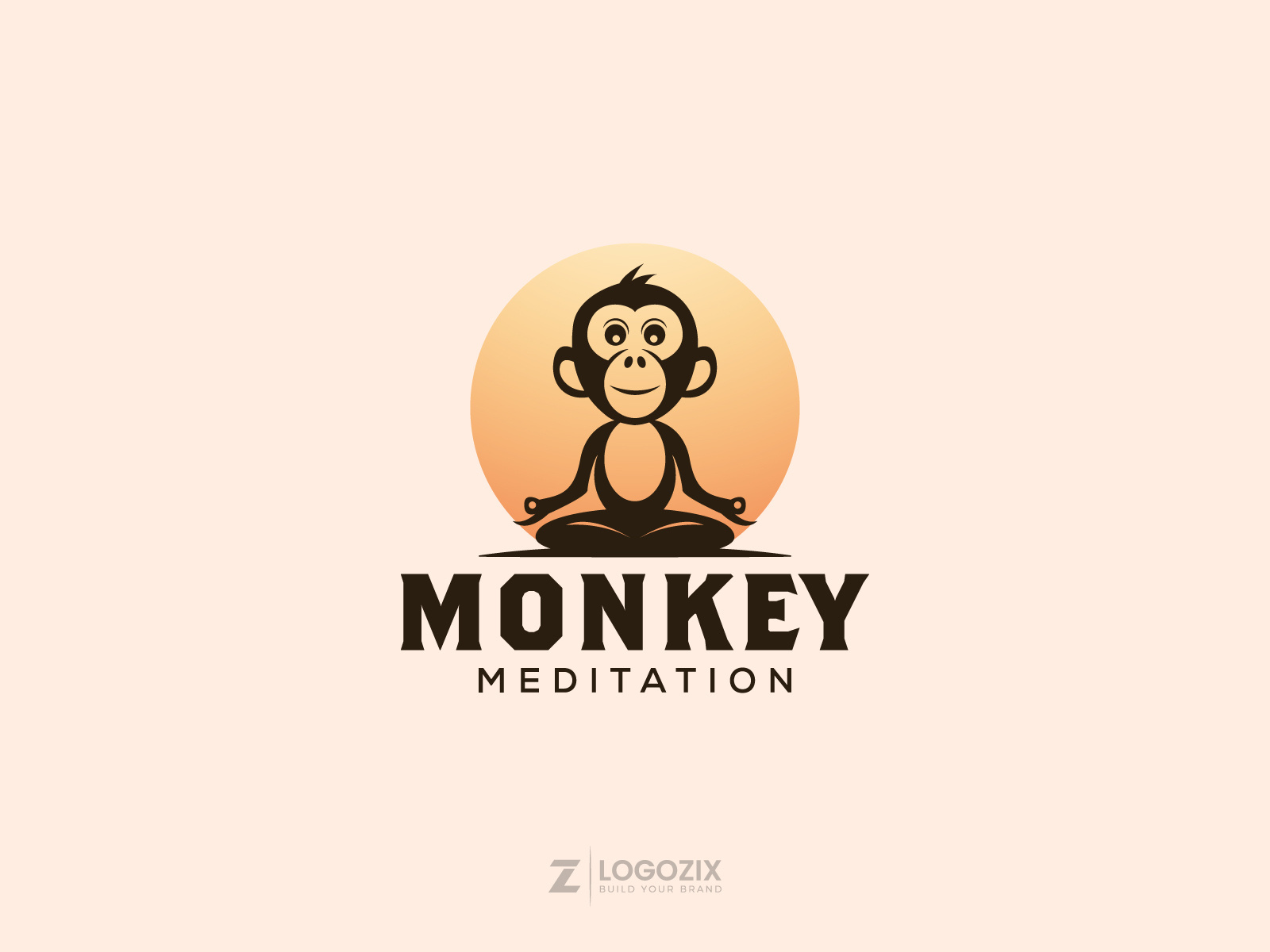 Monkey Meditation by LOGOZIX on Dribbble