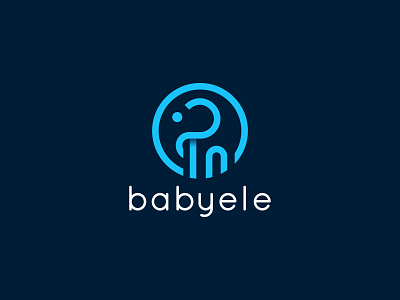 babyele babyele branding elephant graphic design illustration logo logo design logo designer minimal minimalist modern