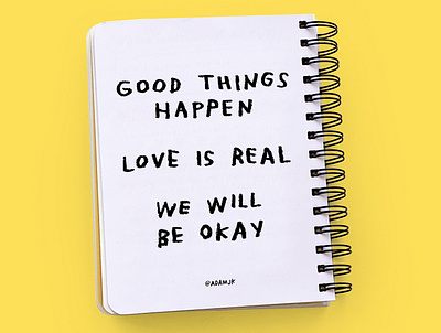 2021 unsolicited advice planner advice good things happen handwriting inspiration love is real publication quote we will be okay