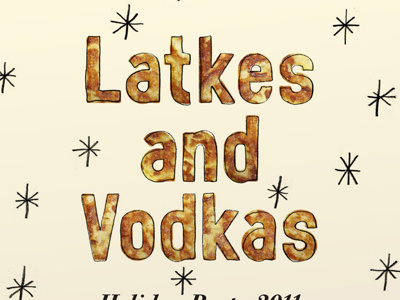 Latkes and Vodkas chanukkah hand drawn hanukkah holidays textures typography