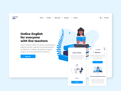 SpeakUp • LandingPage & App Concept concept design landingpage landingpagedesign ui ux web webdesign website
