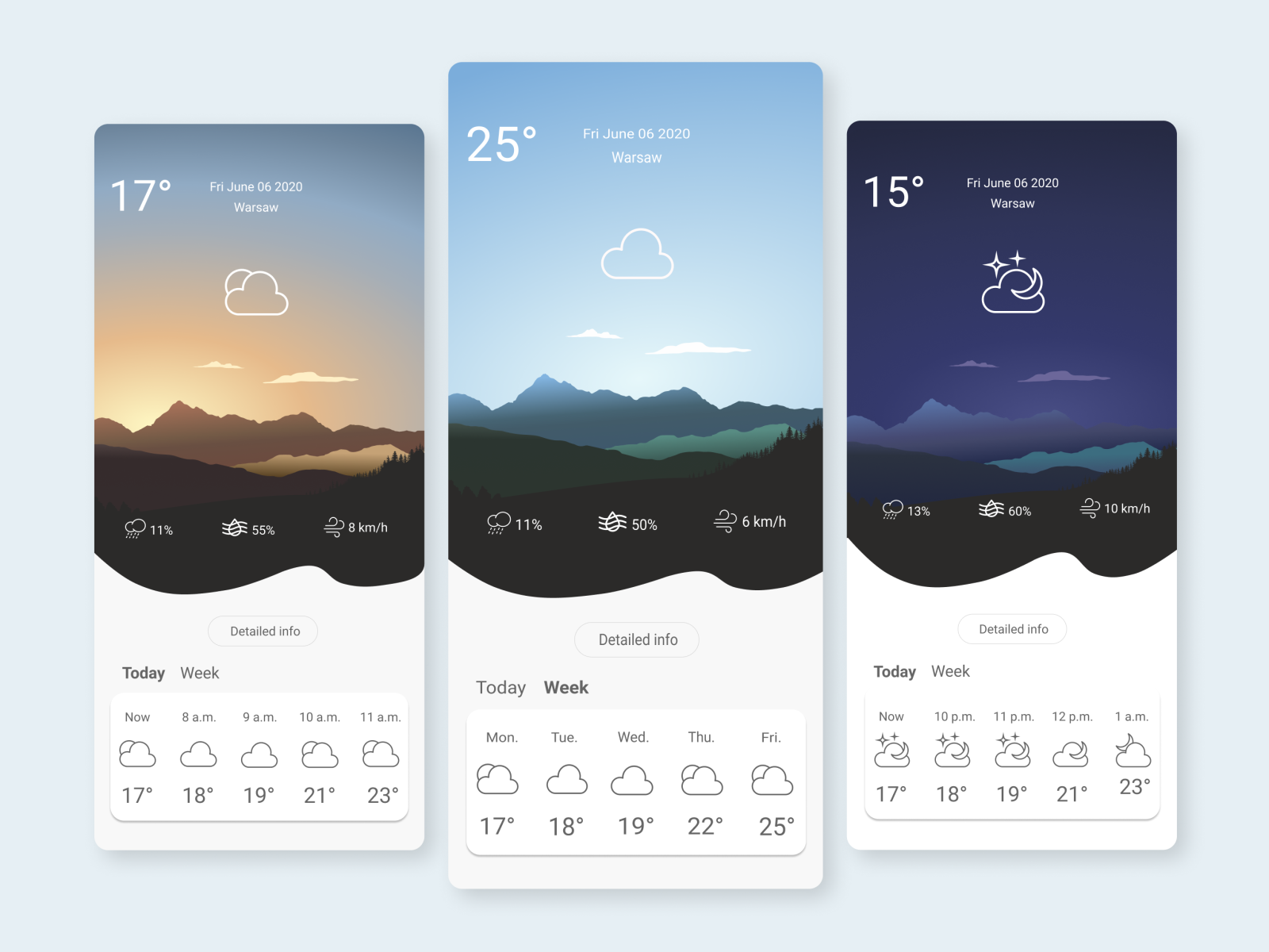 Weather App Concept by Anna on Dribbble