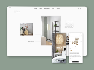 Reiva Furniture Shop • Landing Page Concept by Anna on Dribbble