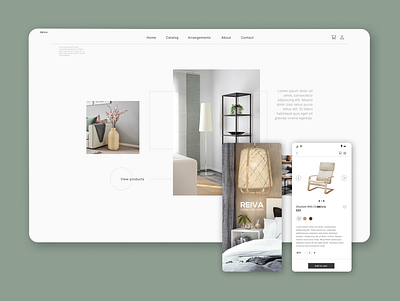 Reiva Furniture Shop • Landing Page Concept concept design landingpage landingpagedesign ui uidesign uiux ux web website