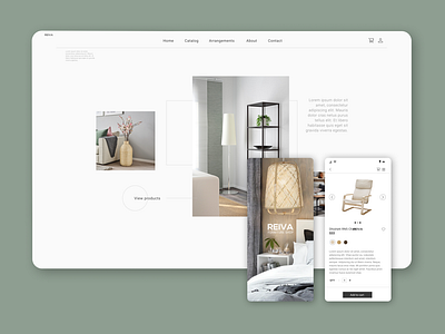 Reiva Furniture Shop • Landing Page Concept