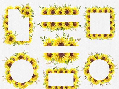 Watercolour Sunflower Frames baby flowers boho clipart boho flowers boho watercolor eucalyptus clipart greeting clipart invitation clipart rustic bouquet sublimation png summer flowers sunflower bouquets sunflower clipart sunflower digital sunflower handpainted sunflower png sunflower sublimation clipart watercolor sunflower watercolor sunflower frames wedding flowers yellow flowers