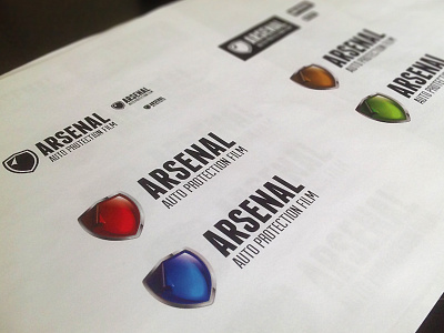 Arsenal Branding 3m branding logo protection shield shield film coating vector