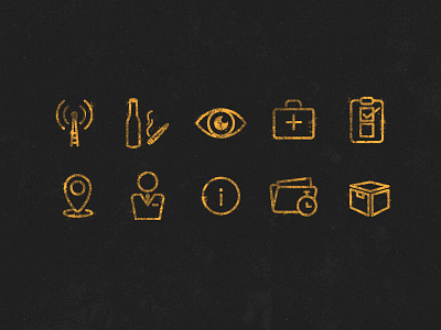 Some Web Icons grunge icons orange