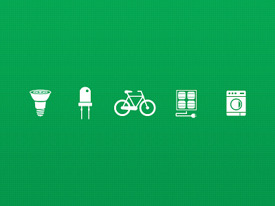 Green Icons bike bulb green icon led pannel solar washer