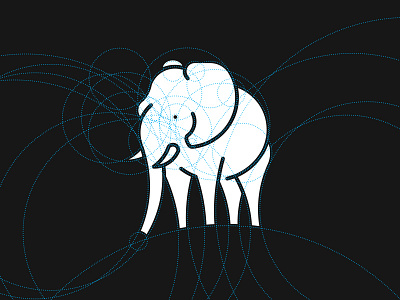 Elephant elephant logo process vector white