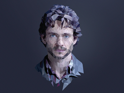 will graham low poly graham hannibal low polly portrait will