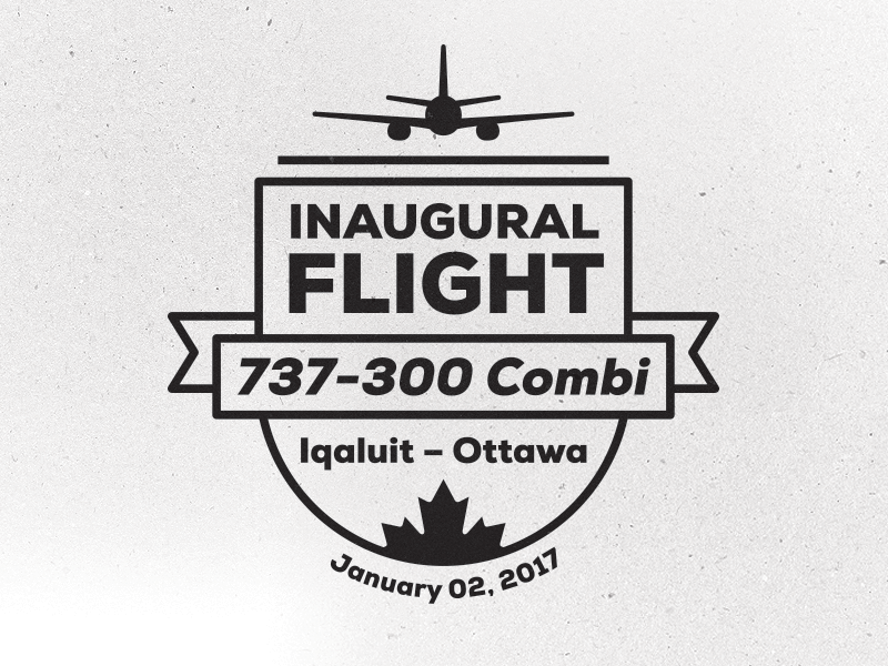 Canadian North Badge Designs airplane badge flight logo