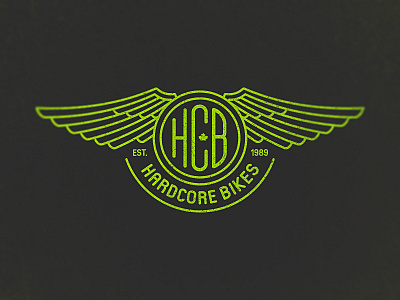 HCB bike green logo vector wings