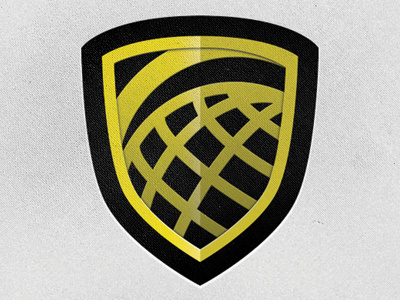 Defensearosols defence globe logo metal shield yellow