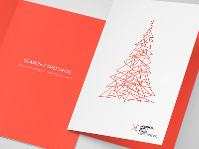 HSE Christmas Card architect card christmas red tree triangles