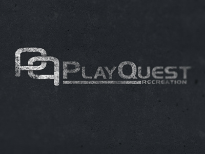 Logo Grunge dark grey grunge logo p playground q text white