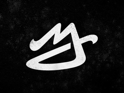 Mj v2 black and white grunge j logo m mark texture