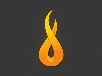 ACF logo mark flame gold gradient logo mark vector