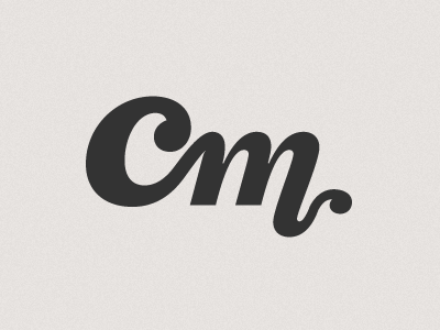 New personal logo cm craig mclachlan illustrator logo muted simple type