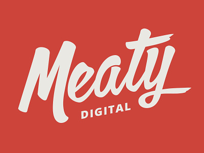 Meaty Digital agency cursive design digital flat graphic design logo meaty modern script type word mark