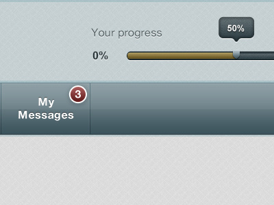 Your progress clean crisp glossy progress status ui user interface
