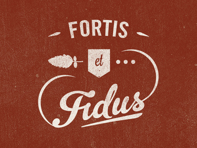 Fortis Et Fidus clan maclachlan distressed fortis et fidus gelato script mountain ash rough rowan text trade gothic type