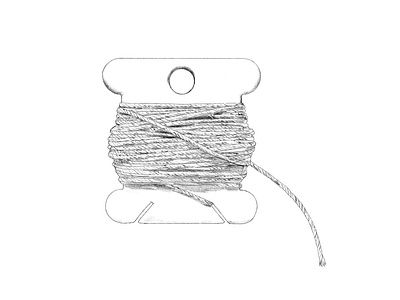 Sewing Thread Card Illustration