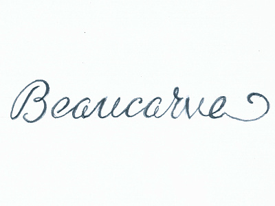 Beaucarve Logo Sketch curves lettering logo logotype pencil rough script shapes sketch surf