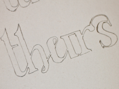 Thursday ligature based glyph sketch