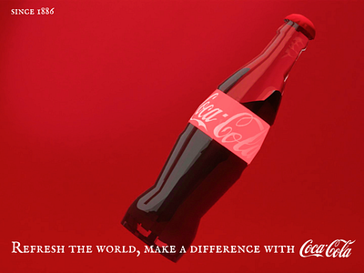 Grab a coke. blender blender3d branding coca cola design figma flat illustration logo minimal mockup