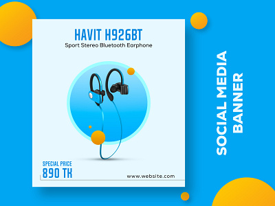 Earphone Social Media ads Banner Template ad banner adobe illustrator banner design banner inspiration banner sizes banner template colorful earphone advertisement facebook ad google ads graphic design headphones advertisement poster illustration instagram post logo social media banner social poster ui ux