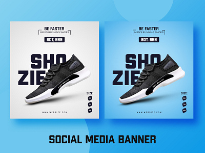 Shoes Social Media Ads Banner Template Design 2d abstract adobe photoshop advertising art banner banner inspiration branding design ecommerce facebook ad illustration illustrator minimal shoes banner psd social media banner web