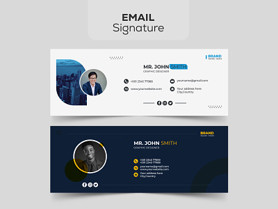 Minimal email signature template or email footer