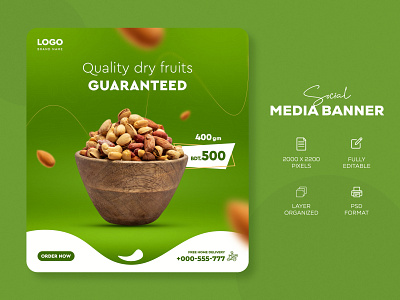 Social media banner design | Food banner banner inspirations branding facebook ads food banner free mockup shopify shopify banner social media banner social media banner examples social media post design social media post template web banner ad webdesign