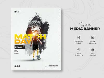 Soccer social media poster design banner inspirations branding design facebook ads facebook banner football football poster template football posters football posters for wall illustration poster shopify banner soccer social media banner web banner