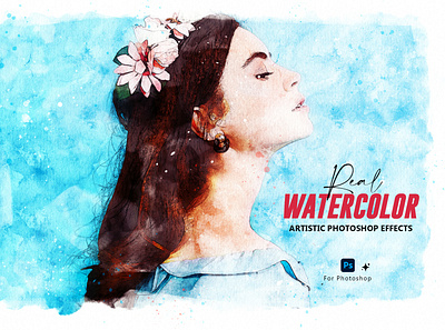 Watercolor Artistic Paint Photoshop Effects artist banner design design drawing effects hand drawn illustration instagram post painting photoshop effect social media banner vector watercolor aret