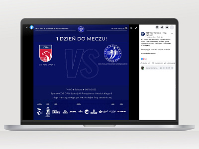 Mos Wola Tramwaje Warszawskie Volleyball Team vs animation branding facebook typography
