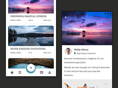 Mobile Blog App android app black blog design material ui ux white