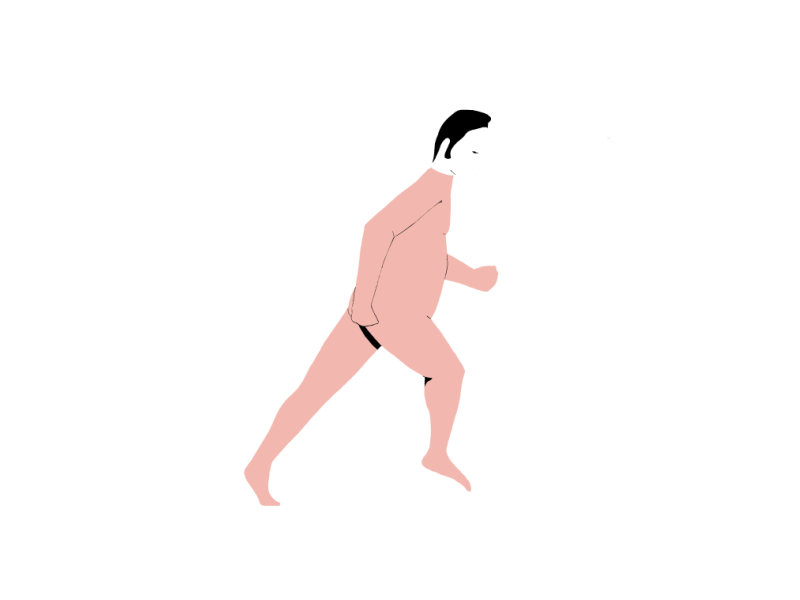 Run! animation cycle gif naked run