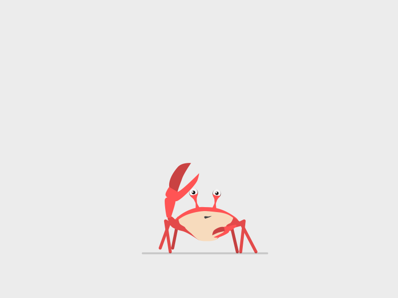 Snip Snap animal animation crab gif loop
