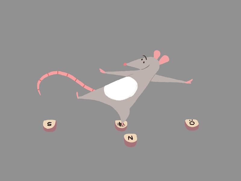 Rat 2d animation cel gif loop rat