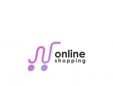 online shopping logo design flat graphic design illustration logo logo design minimal